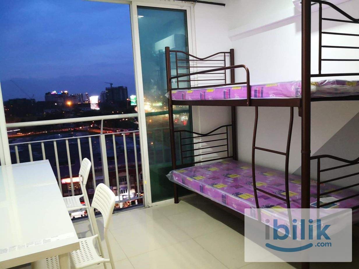 Balcony big Twin Room ( girl)at Menara U2, Shah Alam, 3 min WALKING DISTANCE TO MSU & AEON SHAH ALAM - Image 3