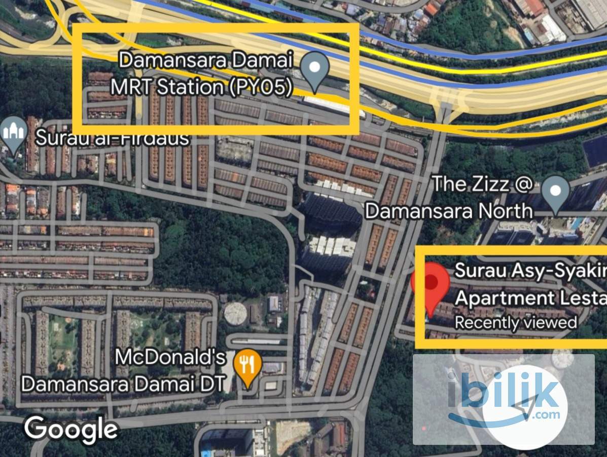 BILIK SINGLE Lestari Apartment near MRT Damanara Damai *FULLY FURNISH* - Image 3