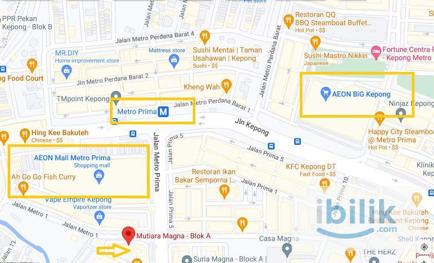 BILIK MASTER di Apartment Mutiara Magna, Kepong  near AEON Metro Prima - Image 6