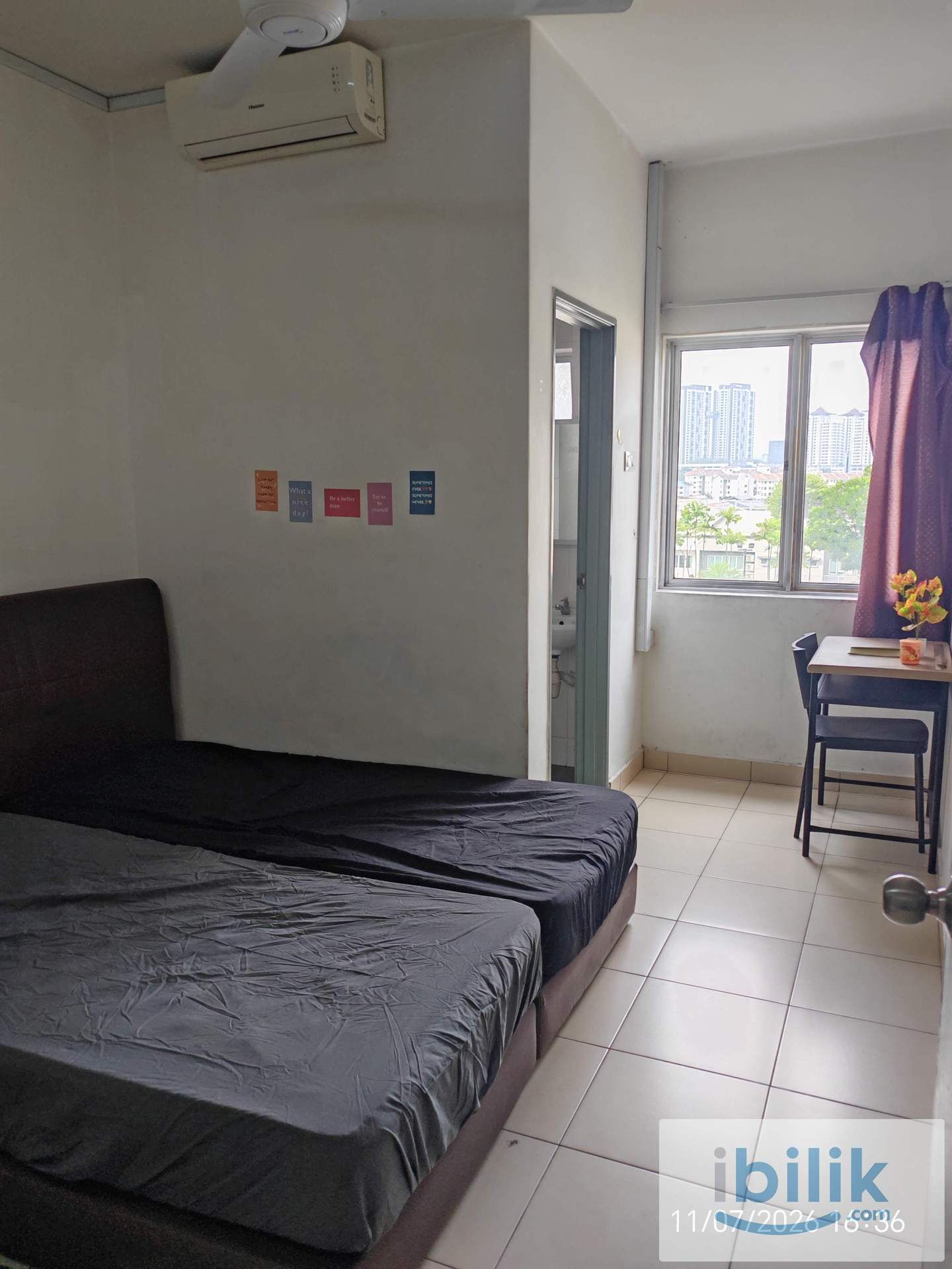 Mutiara Residence @ Serdang, Seri Kembangan.  MASTER BEDROOM WITH BATHROOM - Image 3