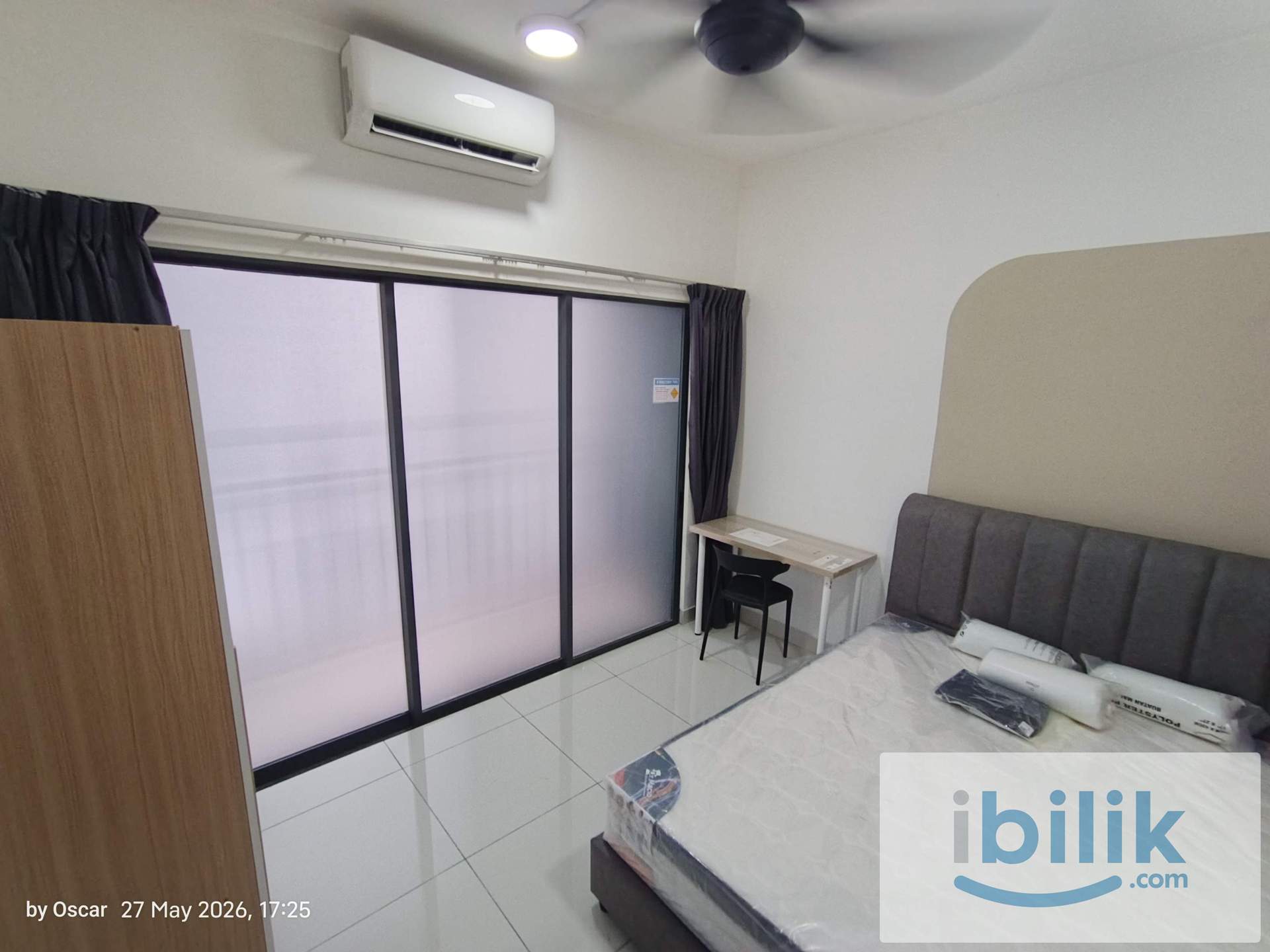 [Queen Bedroom +Balcony] Holmes,  2min HUKM, PPUKM, Permaisuri, Bandar Tun Razak Cheras [Fully + AC] - Image 2