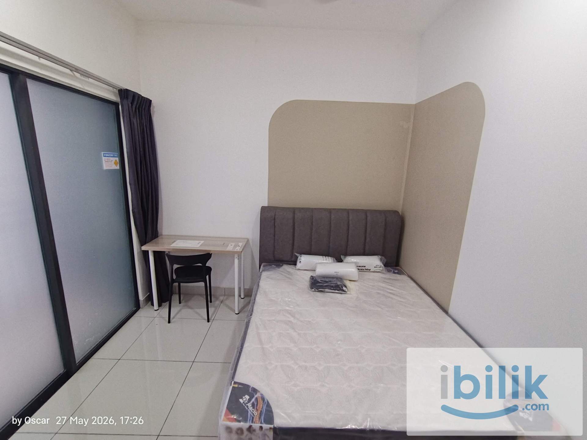 [Queen Bedroom +Balcony] Holmes,  2min HUKM, PPUKM, Permaisuri, Bandar Tun Razak Cheras [Fully + AC] - Image 5
