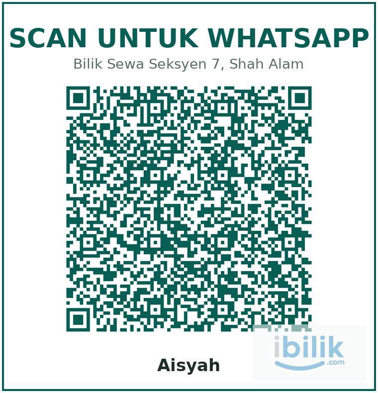Bilik Sewa Seksyen 7 Shah Alam | Dekat UiTM, UNISEL & i-City | Lelaki Muslim - Image 8