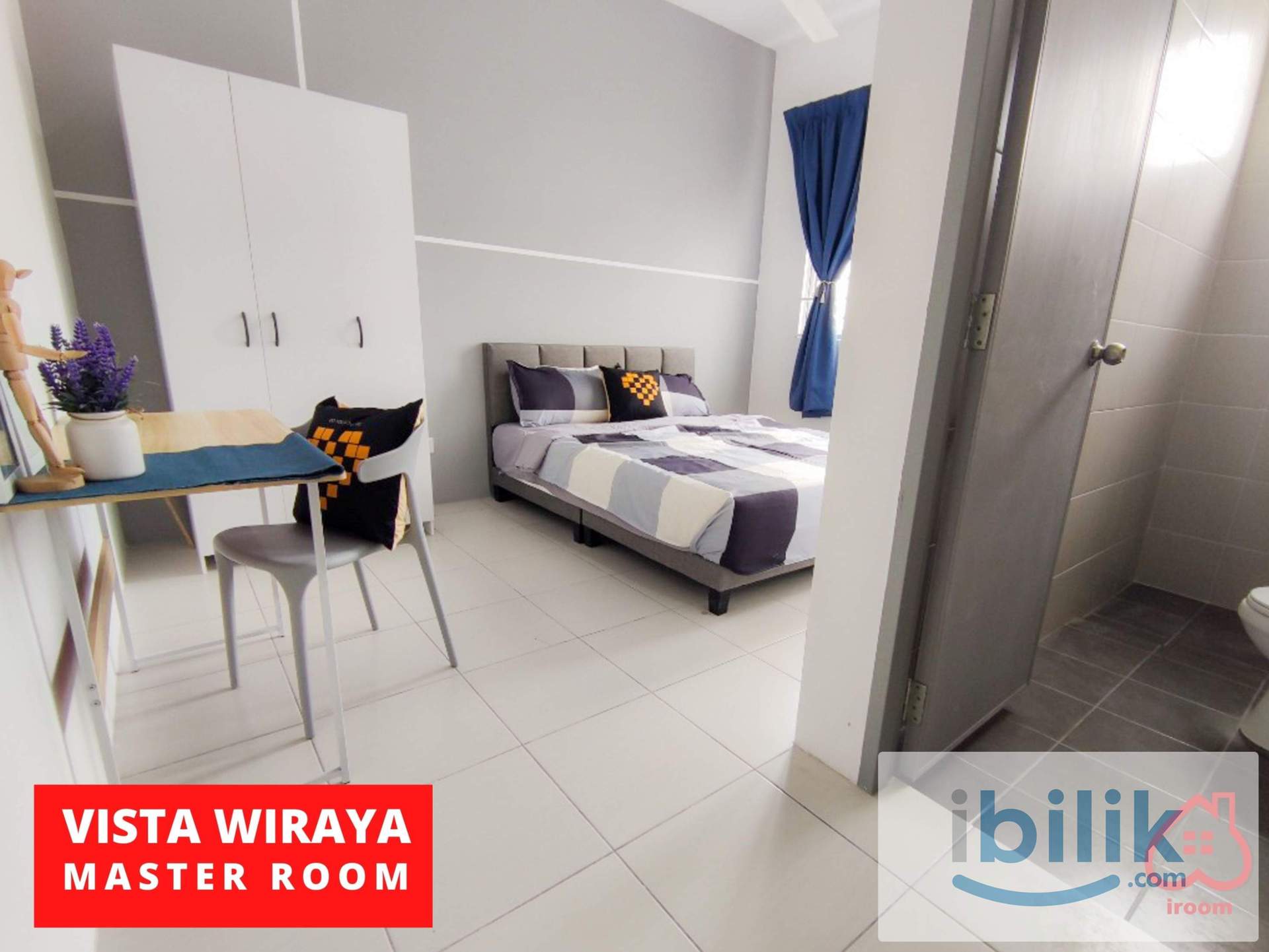 Master Room for FEMALE @ Vista Wirajaya 1 – Private Bathroom, 5min walk to LRT Taman Melati & TARUMT!  - Image 2