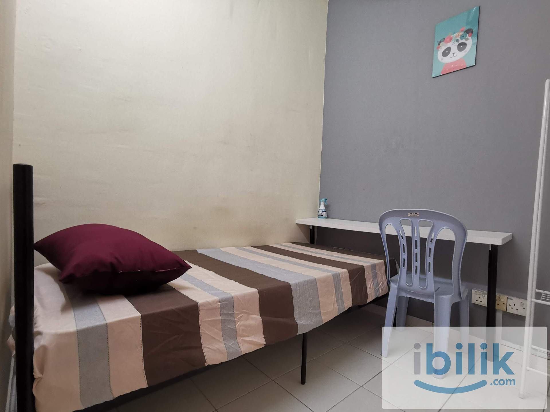 Bilik Lelaki Single Fully-Furnished, Free Utility, WiFi - Image 1