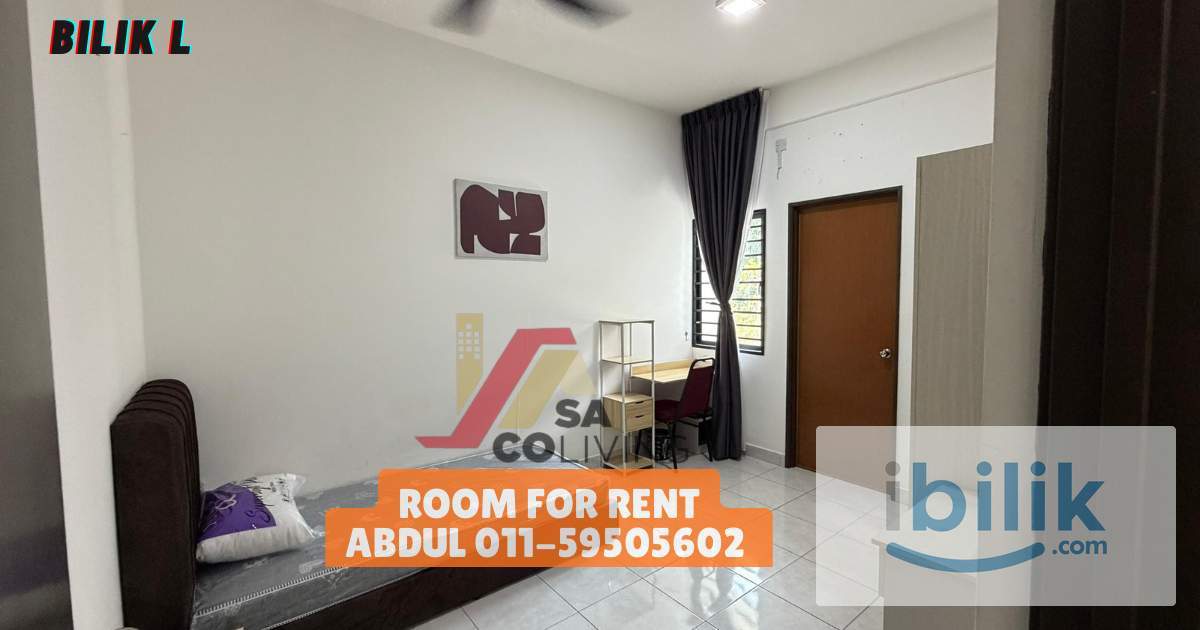 Bilik Sewa Perempuan Fully Furnished di Iris Puncak Alam - Image 1