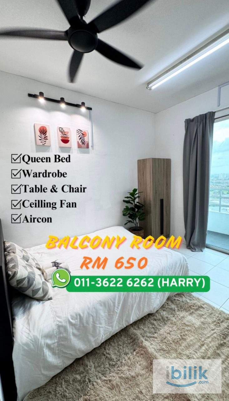 Perai BALCONY ROOM FOR RENT at Prai Pinang Laguna Waterpark Condo🌟 RM 650 - Image 1
