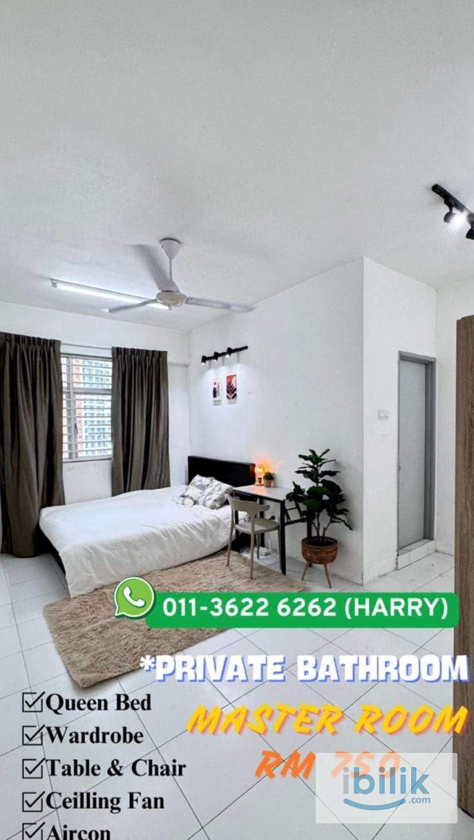 Perai MASTER ROOM FOR RENT at Prai Pinang Laguna Waterpark Condo🌟 RM 750 - Image 1