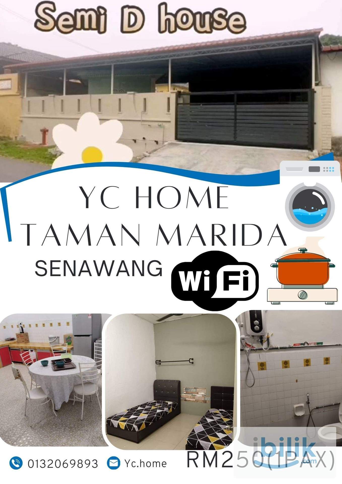 Taman Marida Single Room Fully Furnished with Water Filter Coway Sebelah Giant dan Mydin - Image 1
