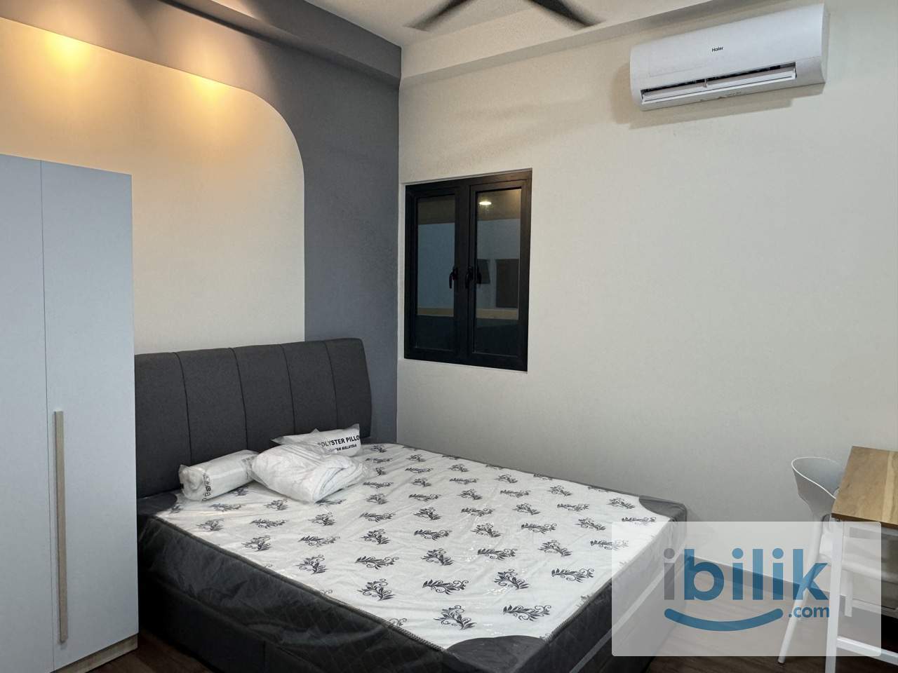 ‼️EMBAYU, NEAR HELP UNI✅ Premium ⭐️ Single Room Fully Furnished @ NEW 10” Mattress Aircond Wardrobe Table Chair - Image 2
