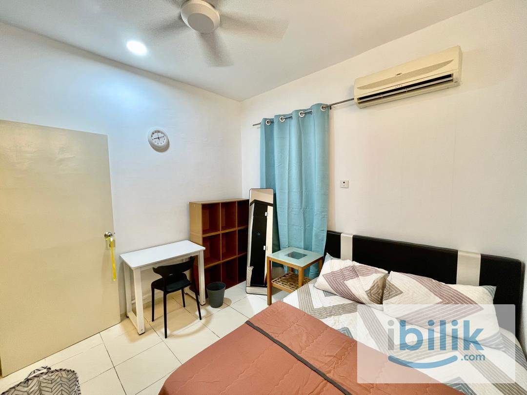 Newly Furnished Medium Queen Bedroom @ Casa Indah 2 @ Keyless Room @  5 mins walk to LRT @ Smart Lock @ Mix Unit - Image 8