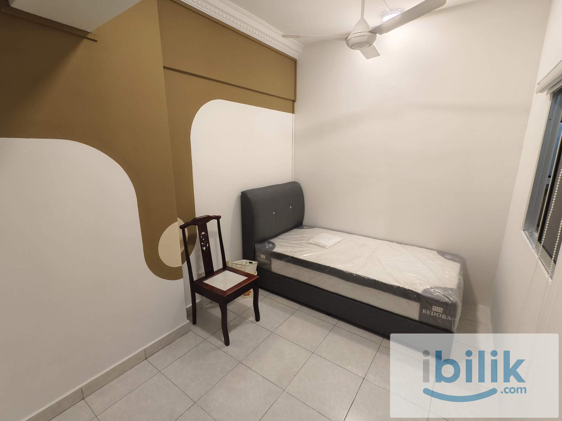🏠 Single Bedroom Full Furnish at Awana Puri 🚶‍♂️ Walk to MRT 🚆 | 📶 Free WiFi & 💧 Water & ⚡ Common Area Electric - Image 1