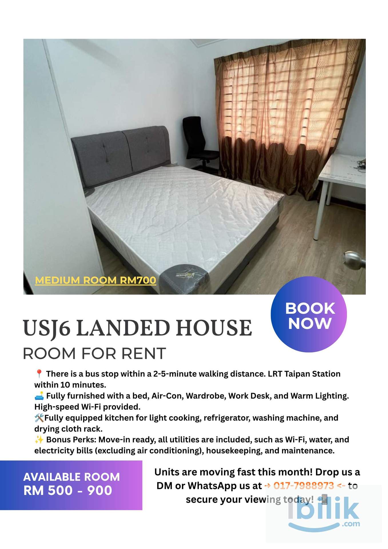 [SUBANG JAYA] Mixed Gender Unit, Available Room For Rent IN 🛋️ USJ6 - Image 1