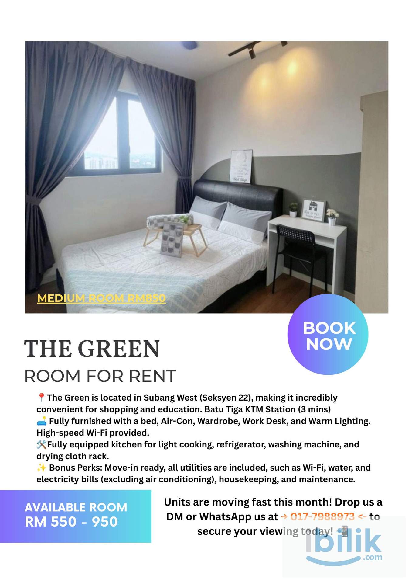 [SHAH ALAM] Mixed Gender Unit, Available Room For Rent IN 🛋️THE GREEN - Image 1
