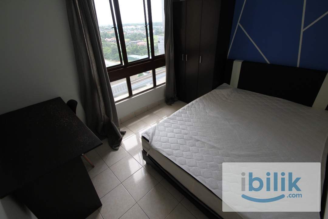 Queen Bed Medium Room with A/C & Window (Partition) - Image 1