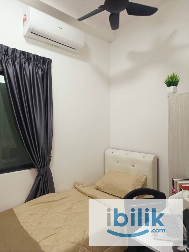‼️Premium ⭐️ Single Room Fully Furnished @ NEW Aircond Wardrobe Table Chair Mattress, VERANDO RESIDENCY, PJ - Image 1