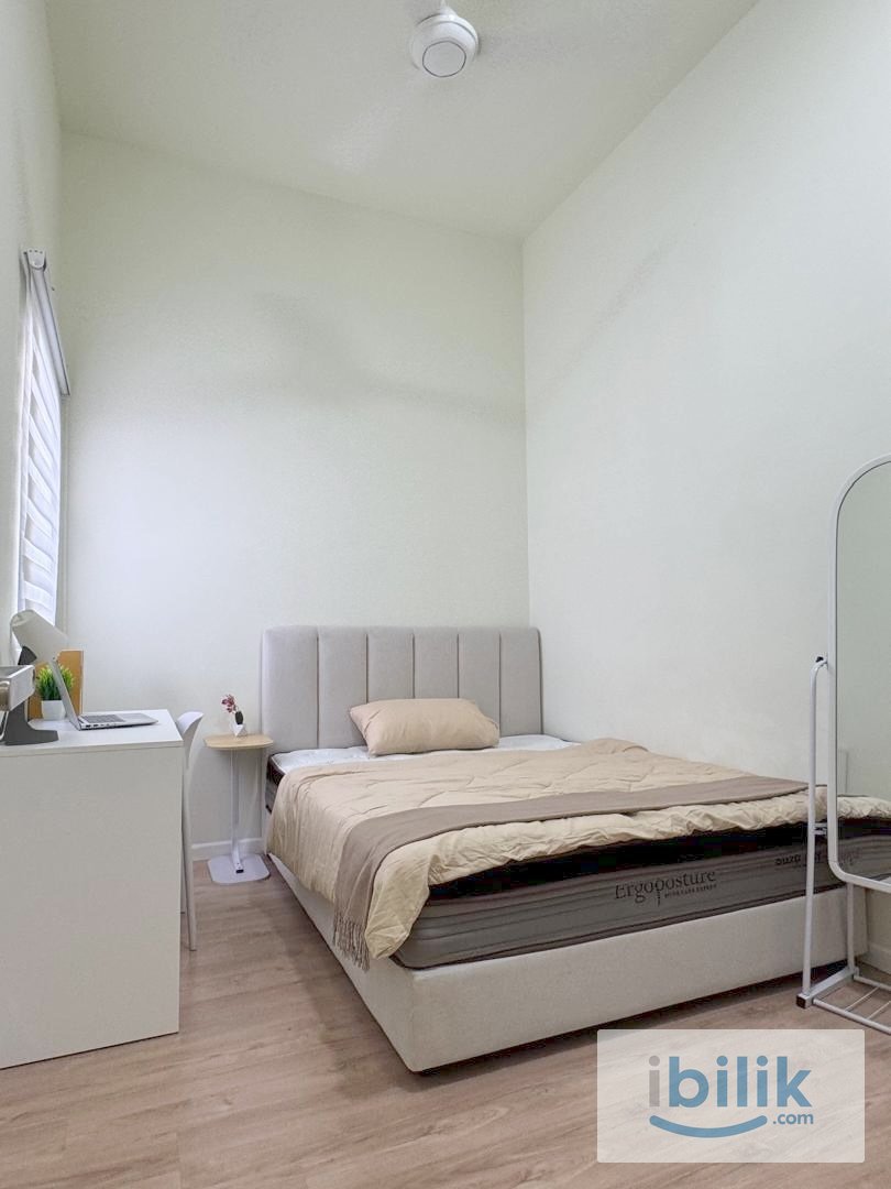 ✨Medium Room 📍DIAN RESIDENCY, NEW 10” Mattress  Aircond Wardrobe Table Chair  - Image 4