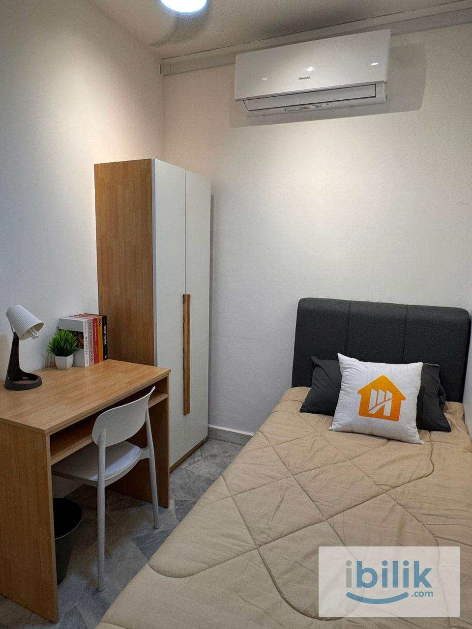 ‼️NEAR MRT ⭐️ De Tropicana, Kuchai Lama📍 Single Room Fully Furnished @ NEW Aircond Wardrobe Table Chair Mattress - Image 1