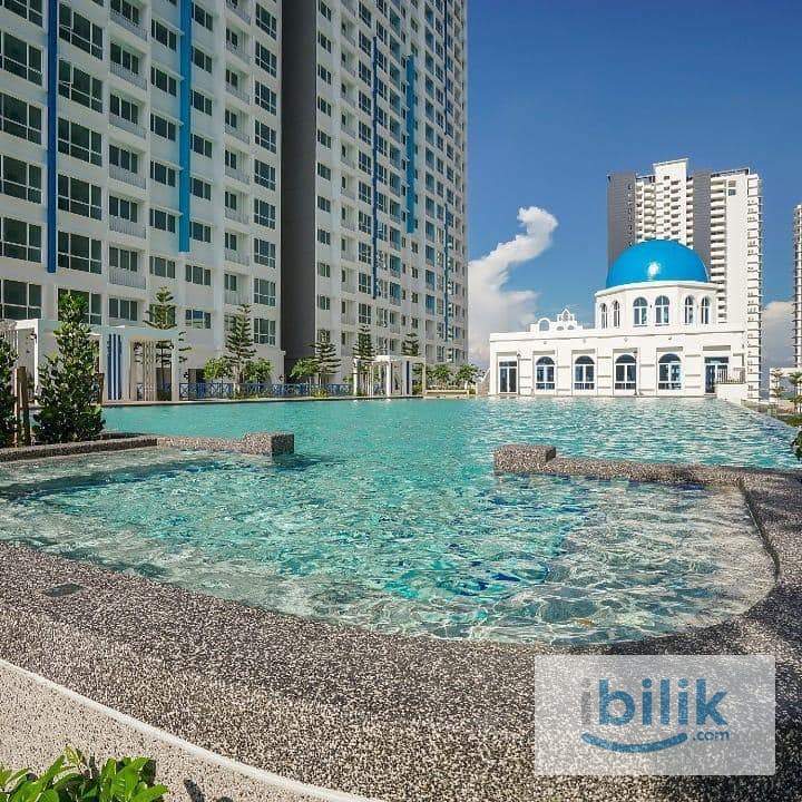 Deluxe Middle Room Fully Furnished with Queen Bed Include Internet at i-Santorini Tanjung Tokong - Image 6