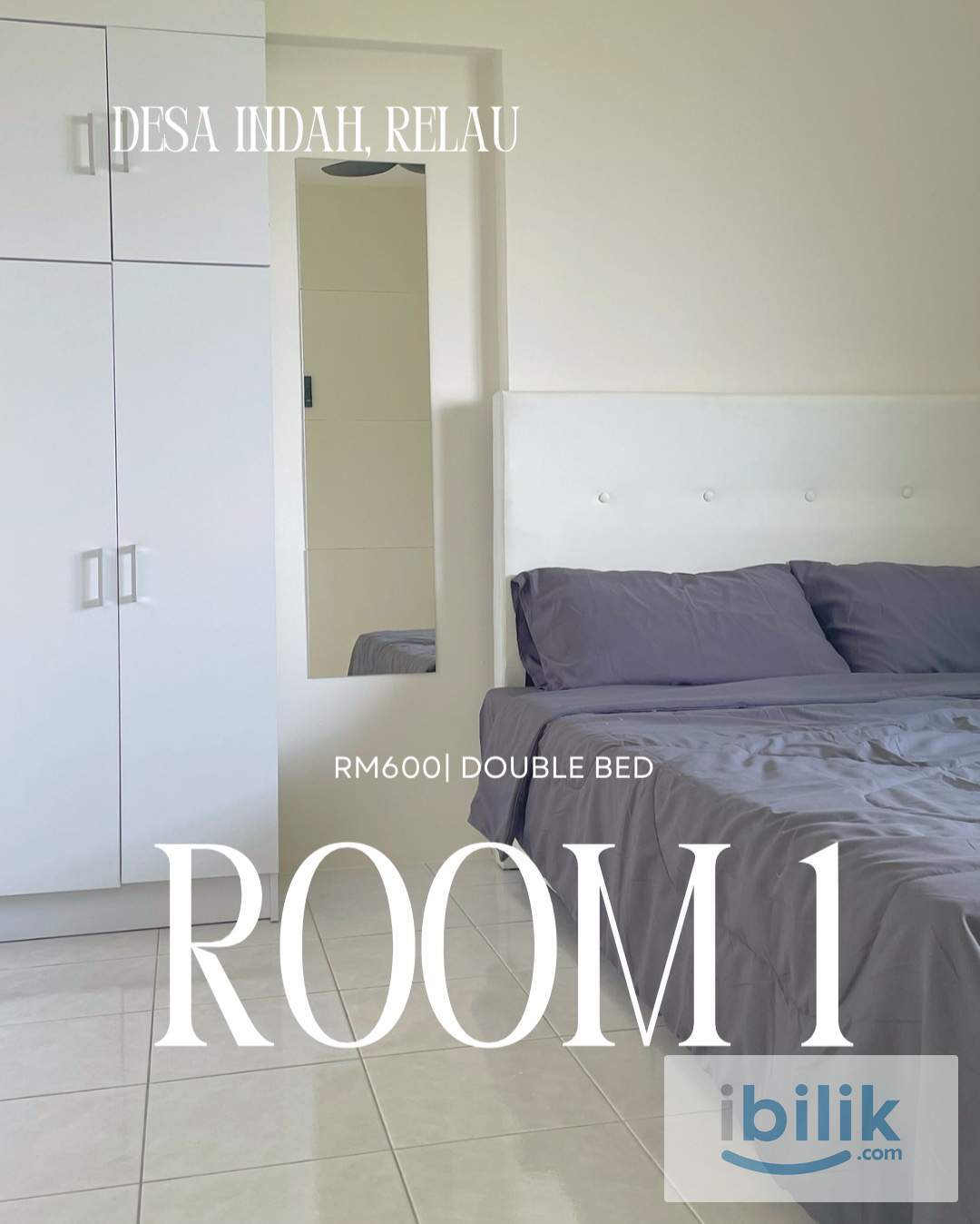 🏡 Muslimah unit | Relau / Bayan Lepas | Bedroom 1 - Image 7