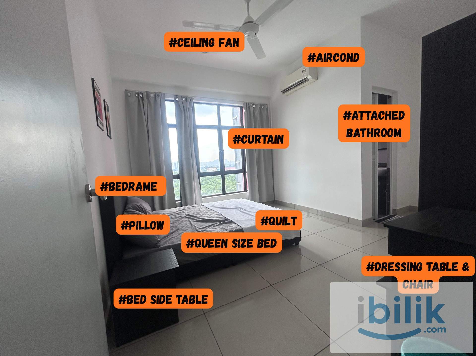 Master Room with Attached Bathrom (100m to 168 Park Mall) - Image 2