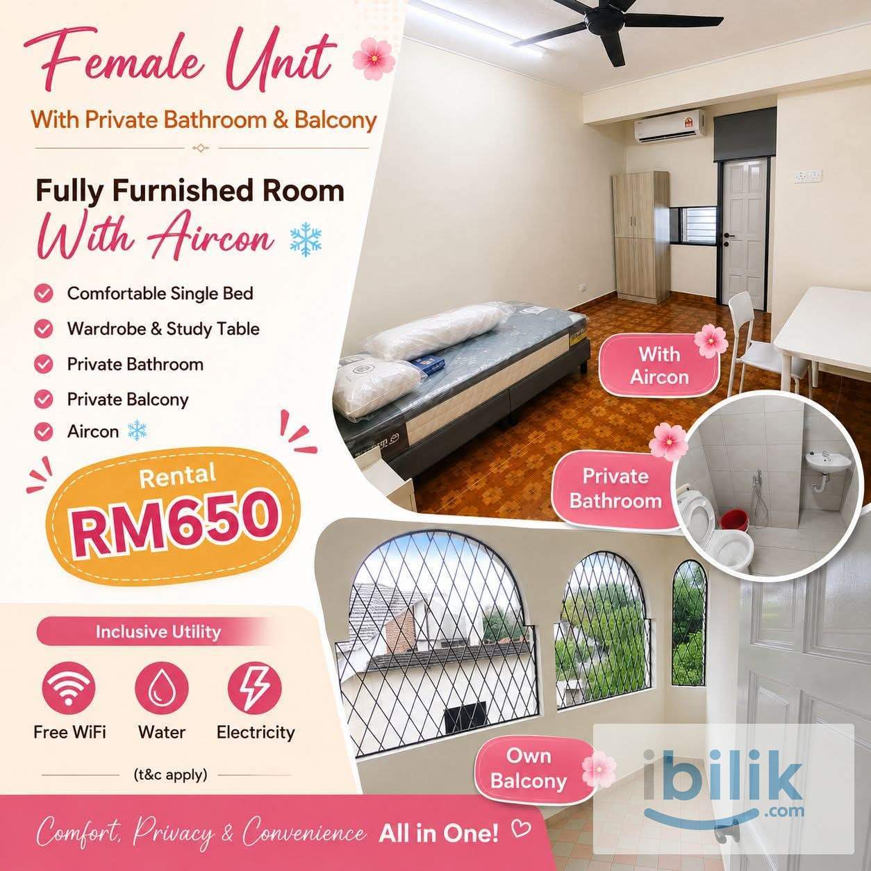 Female Medium Room (Bukit Kaya) - Image 1