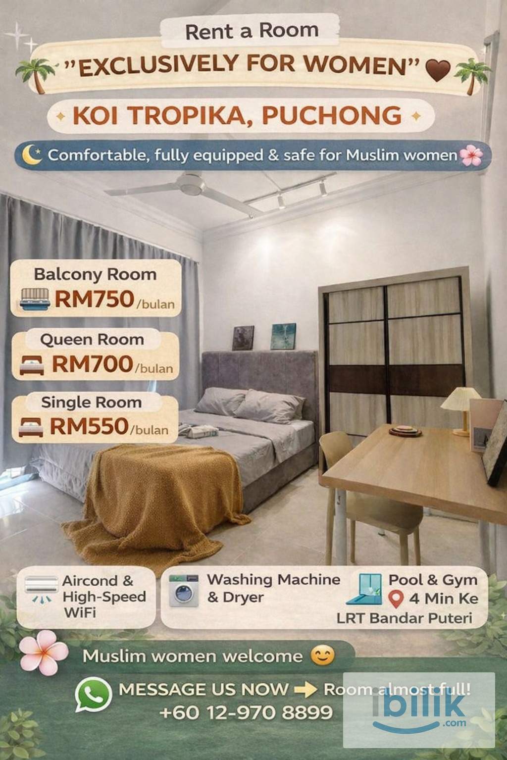KOI TROPIKA MEDIUM ROOM FOR RENT - Image 2