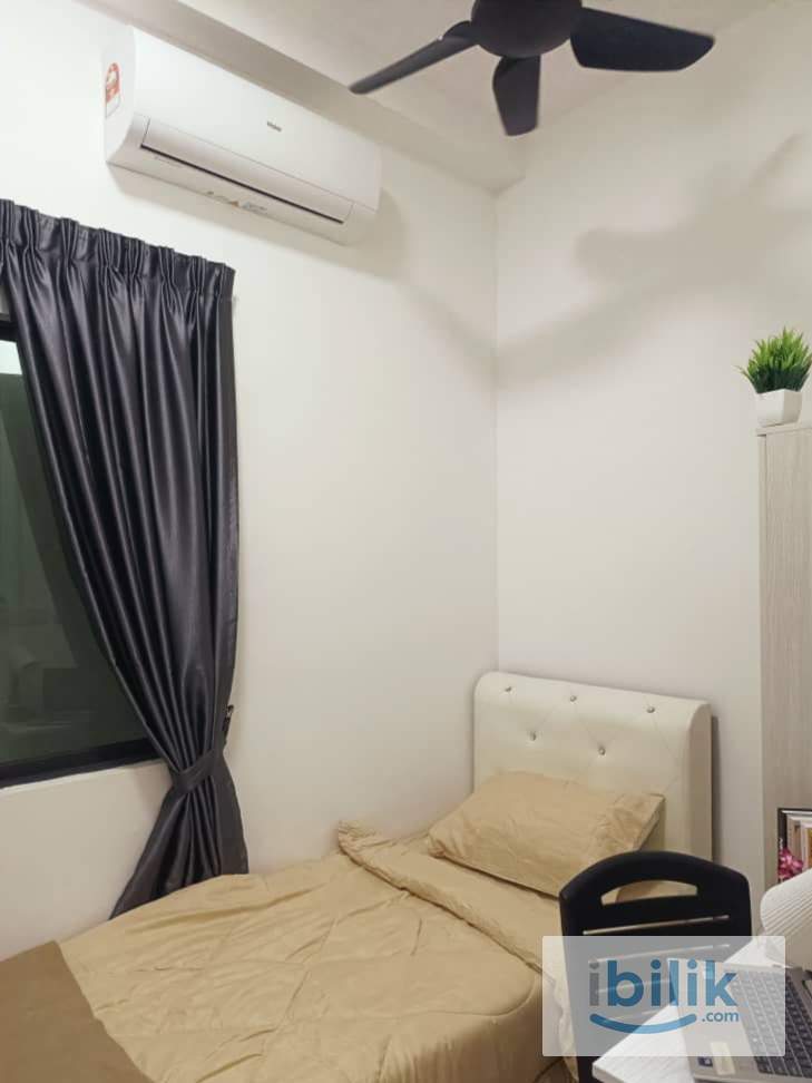 💫Premium 🎯 Single Room Fully Furnished @ NEW Aircond Wardrobe Table Chair Mattress, VERANDO RESIDENCY, PJ - Image 1