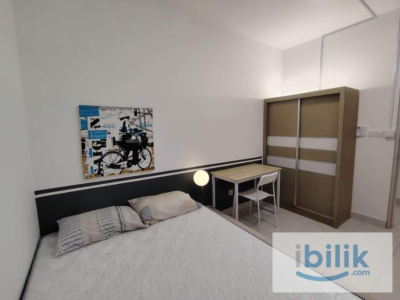 ‼️OKR, NEAR RAPID KL BUS, Residensi Riamas ✅Premium ⭐️ Medium Room Fully Furnished @ 10” Mattress Aircond Wardrobe  - Image 1