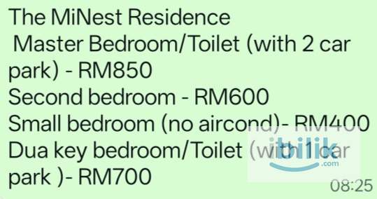 MiNest Residence Sentul Middle Bedroom For Rent - Image 3