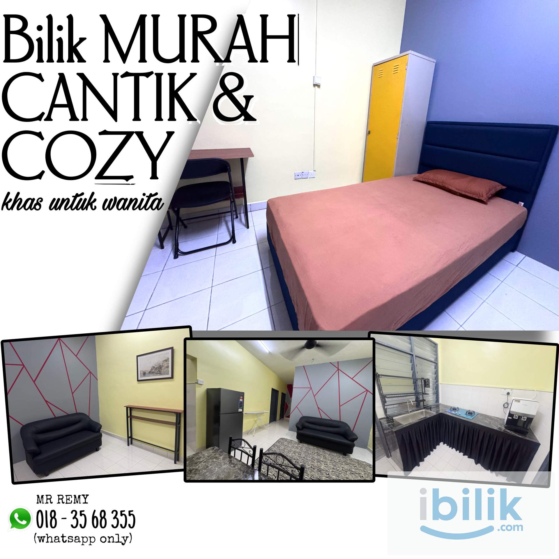 Bilik MURAH, CANTIK & COZY di BANDAR SUNWAY - Khas untuk Wanita! - Image 1