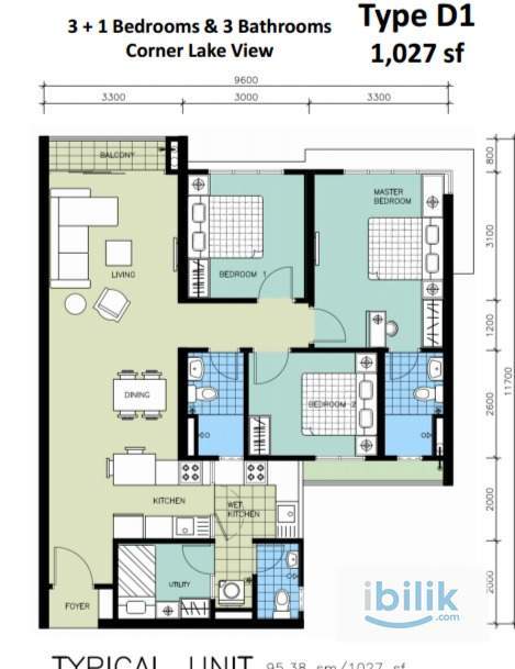 Medium Room Lake+Forest View Corner Lot MRT Metro Prima @ Mizumi Residence, Kepong - Image 6