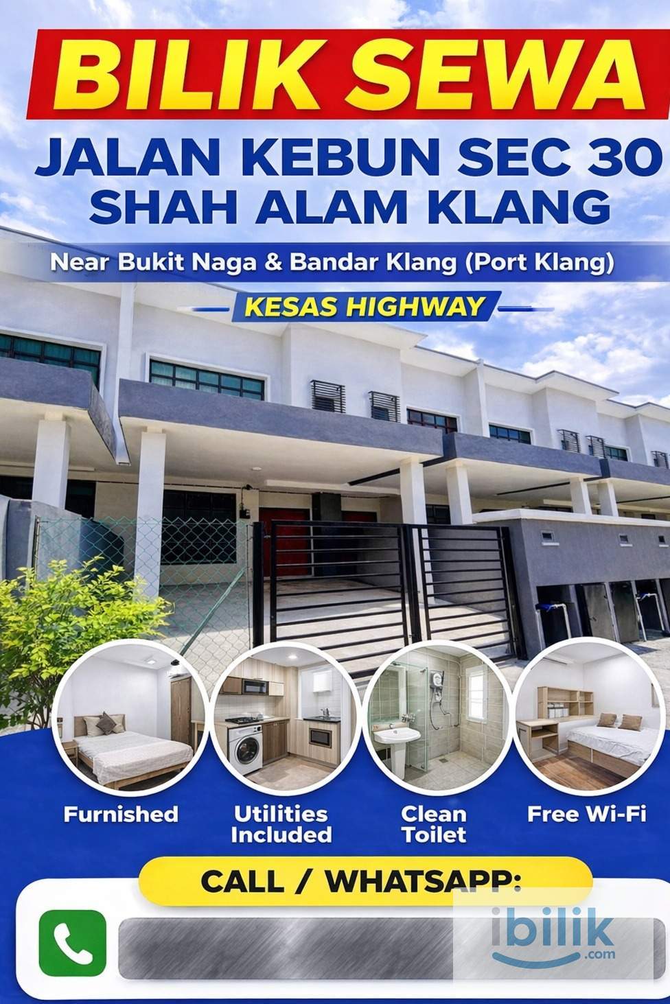 🏠 BILIK SEWA JALAN KEBUN (DEKAT RIMBAYU / BANDAR KLANG / PORT KLANG) - Image 1