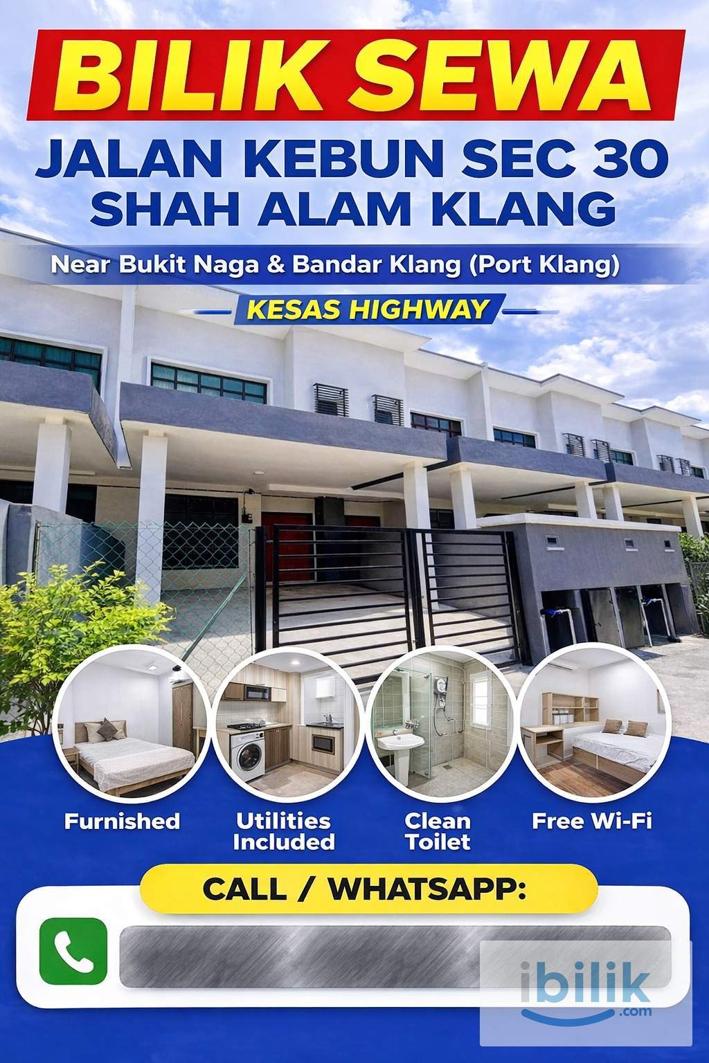 RM800 je MASTER ROOM LANDED kat Jalan Kebun - Image 1
