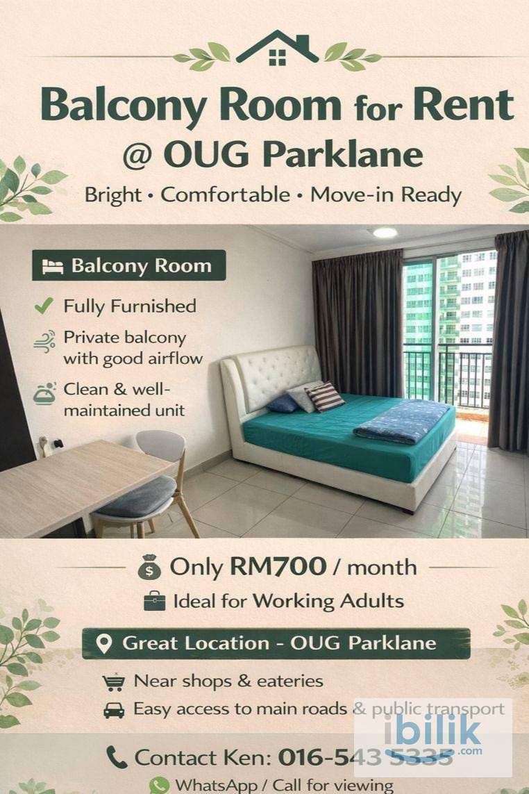 Cozy Medium Room Fully Furnisher Free Wifi @ OUG Parklane Direct Owner - Image 1