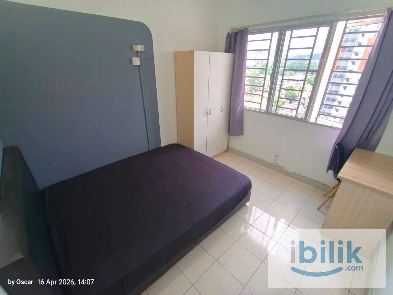 [Female Middle Room] Cengal condo, LRT Salak Selatan, Permaisuri [Fully + AC] - Image 1