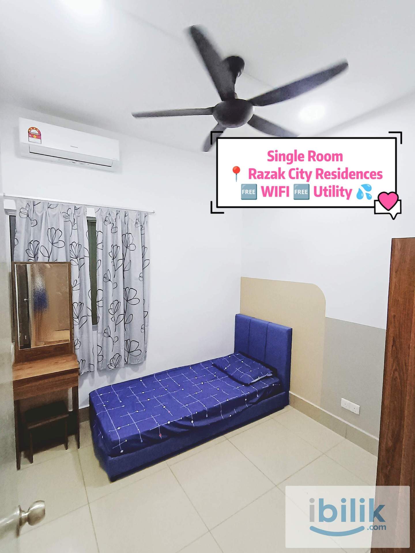 Move In Anytime | Fully Furnished Single Room📍Razak City Residence Sungai Besi  - Image 1