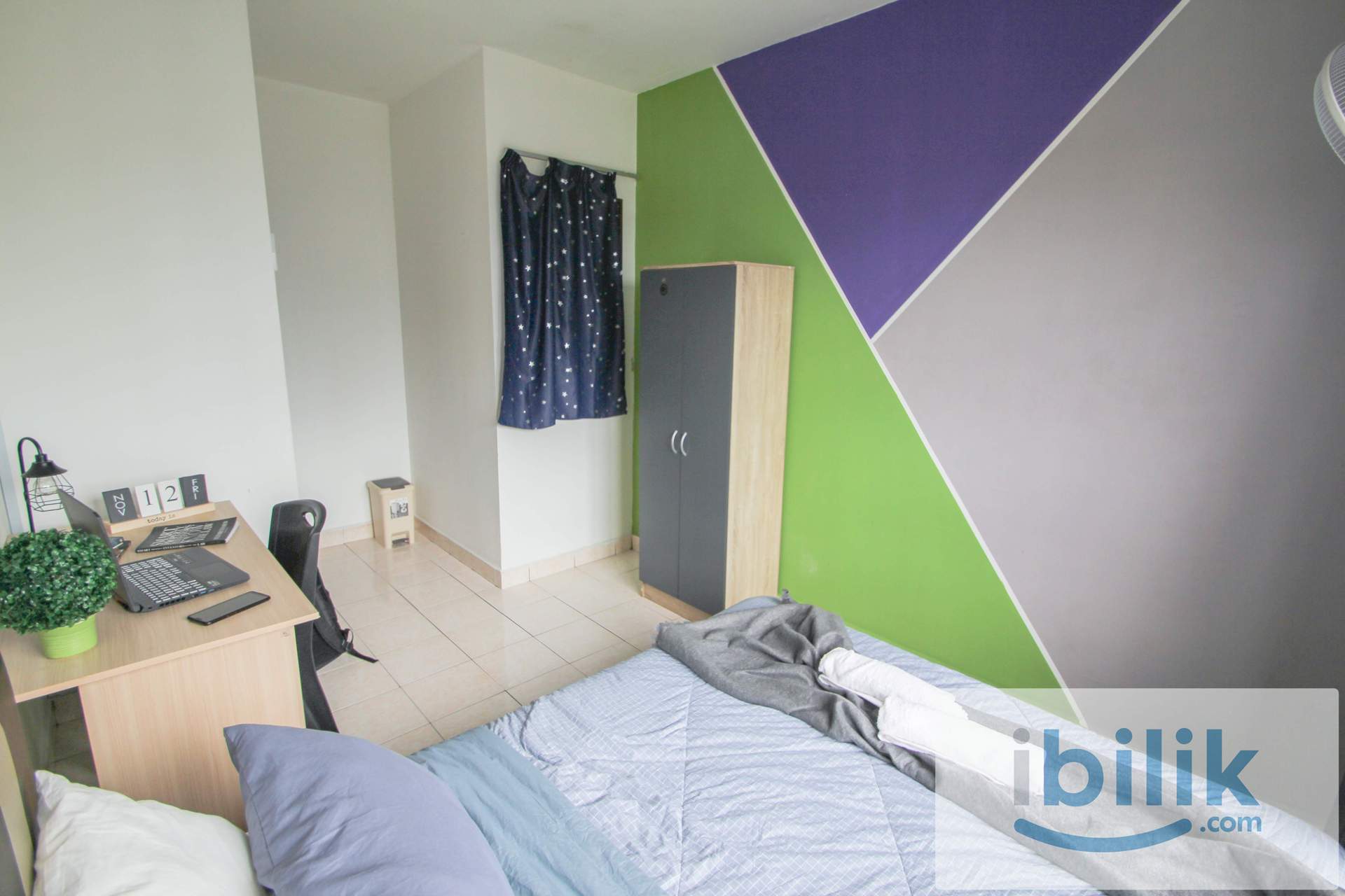 Queen Bed Balcony Room with AC & Window (Partition) - Image 1