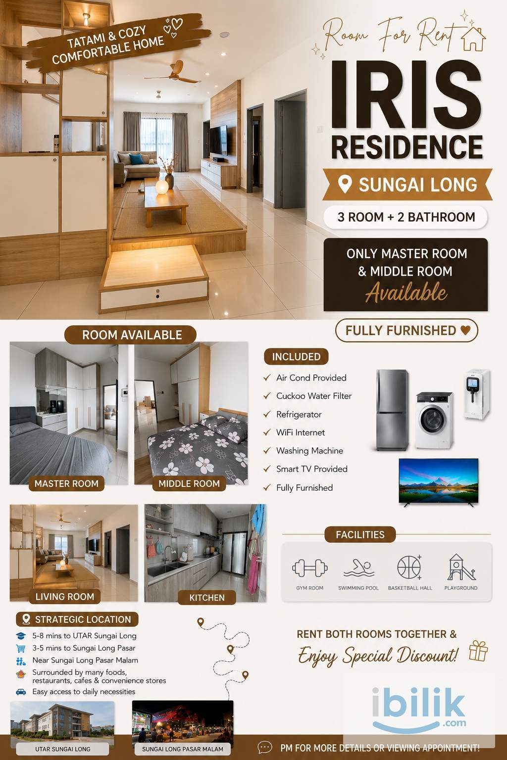 Room Rental @ Iris Residence, Bandar Sungai Long - Image 1