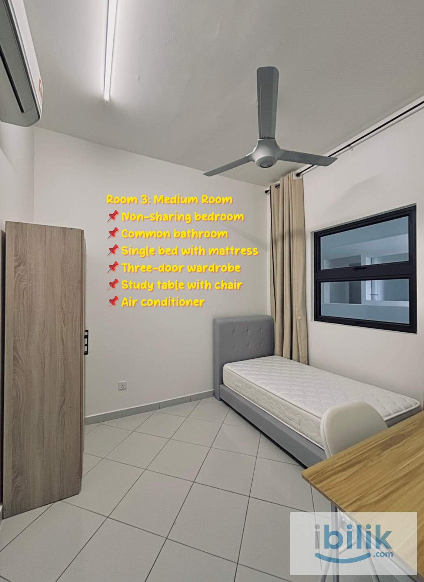 Fully Furnished Non Sharing Medium Bedroom - Image 1